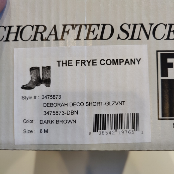Frye Deborah Deco Short Boots Dark Brown - Picture 4 of 12